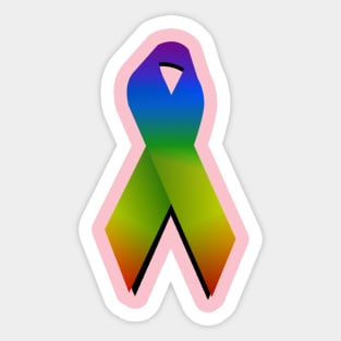 LGBTQ Gay Support ribbon Sticker